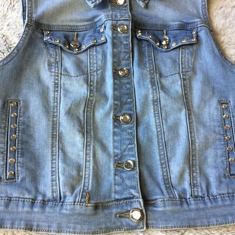 Earl Jeans Light Blue Denim Vest - Picture 7 of 11